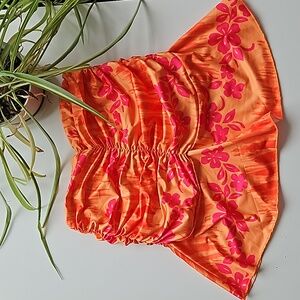 Vintage Peplum Hawaiian Skirt